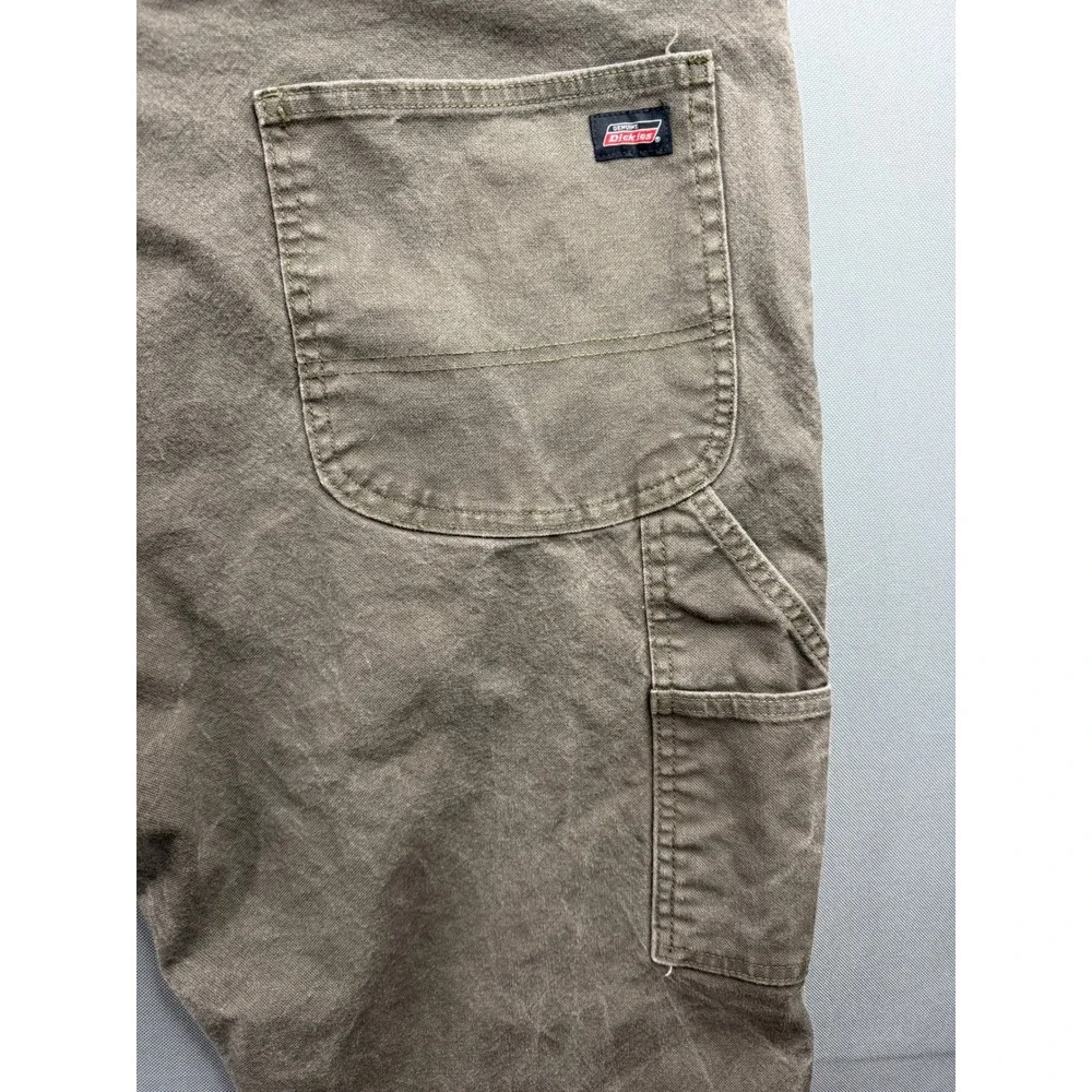 Genuine Dickies Carpenter Pants Mens Brown Utility Workwear 42x30